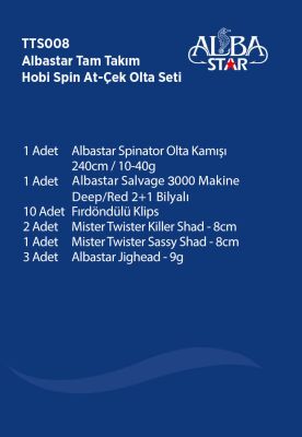 Albastar Tam Takım Hobi Spin Atçek Olta Seti TTS008