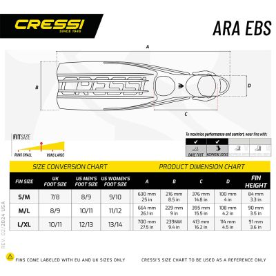 Cressi Ara Ebs Dalış Paleti